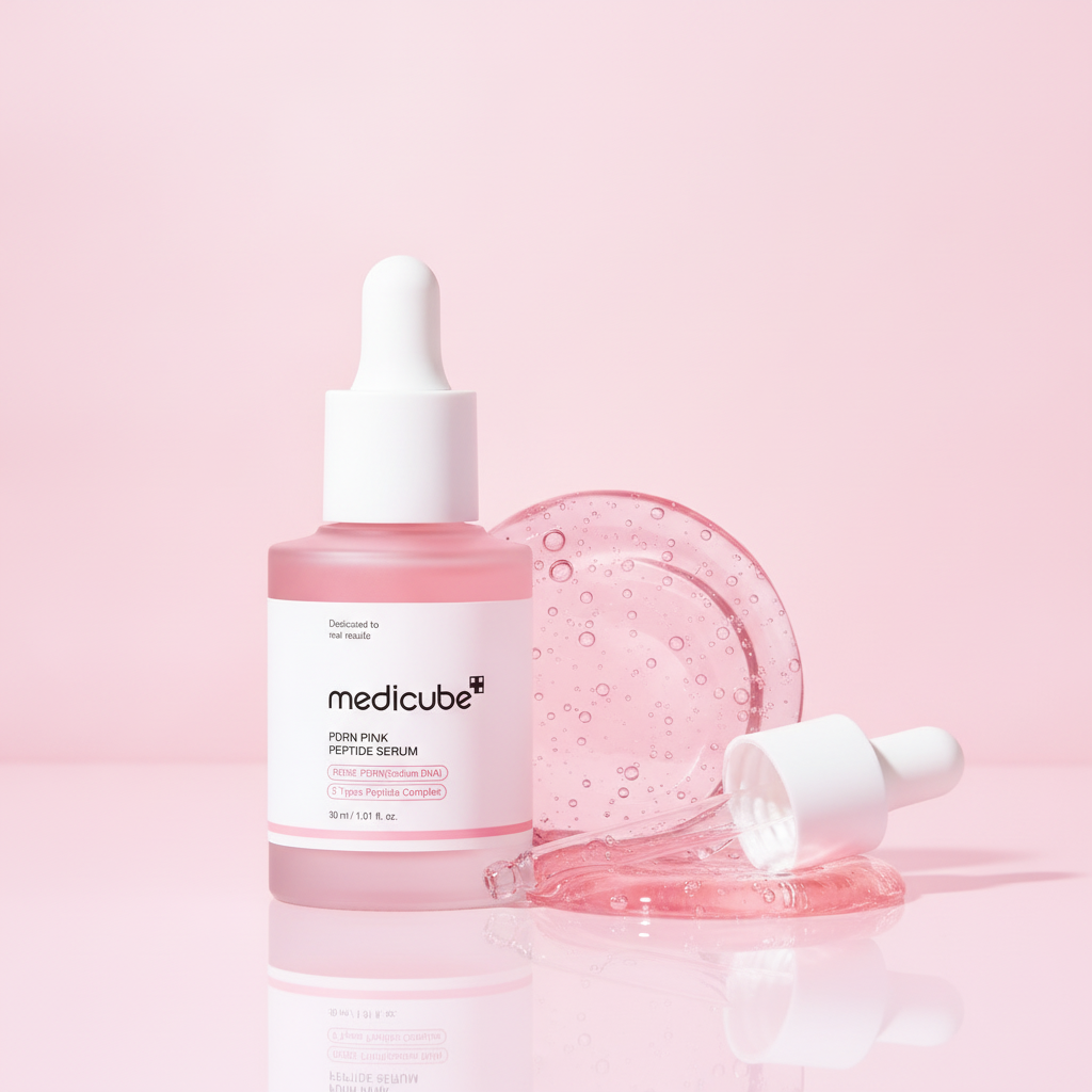 Textura del gel sérum rosa